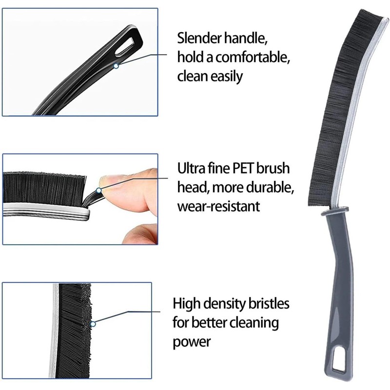 Slzhds 3 Pcs Cepillo de Llimpieza para Esquinas, Cepillo para