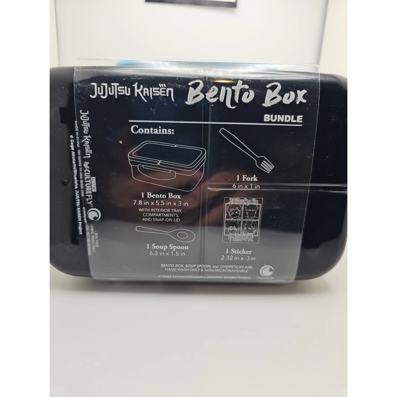Culturefly Jujutsu Kaisen Bento Lunch Box, Includes 1 Fork, 1