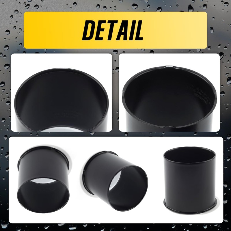 DewFlew 4Pcs 4.25" Push Through Wheel Center Caps Stainless Trailer
