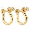 2 x Metal D-Ring Made of Pure Brass, Buckles with