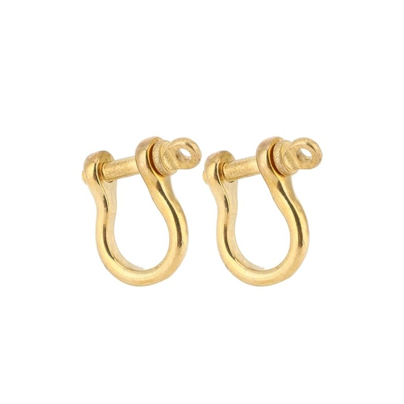 2 x Metal D-Ring Made of Pure Brass, Buckles with