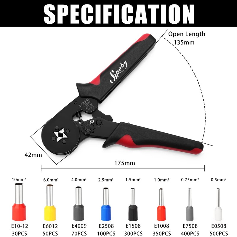 Ferrule Crimping Tool Kit - Sopoby Ferrule Crimper Plier (AWG