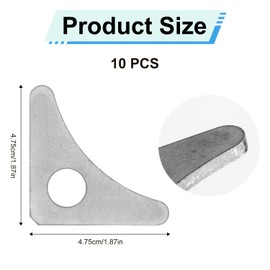 10pcs 1-Hole Steel Gusset, 1 7/8" x 1 7/8" Tall x 1/8" Thick Steel Gussets for Increasing The Support and Strength of Structural Joints