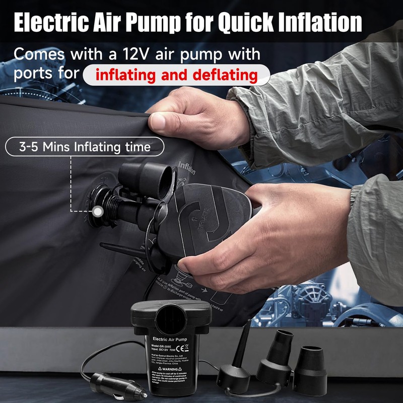 DikaSun Car Air Mattress, Inflatable SUV Truck Camping Mattress for