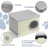 Plastic Cat House for Outdoor Indoor Use, Stackable Feral Cat