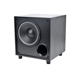 Monoprice 60-Watt Powered Subwoofer - 8 Inch With Auto-On Function, For Studio And Home Theater Black