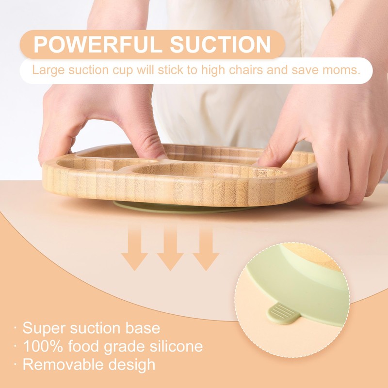 BABY REMEMBER Suction Plates Bowls Set for Baby Toddler Non-Toxic