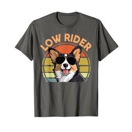 Low Rider Funny Corgi Vintage Men Women Dad Mom T-Shirt