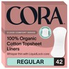 Cora 100% Organic Cotton Topsheet Period Liners (42 Regular Period