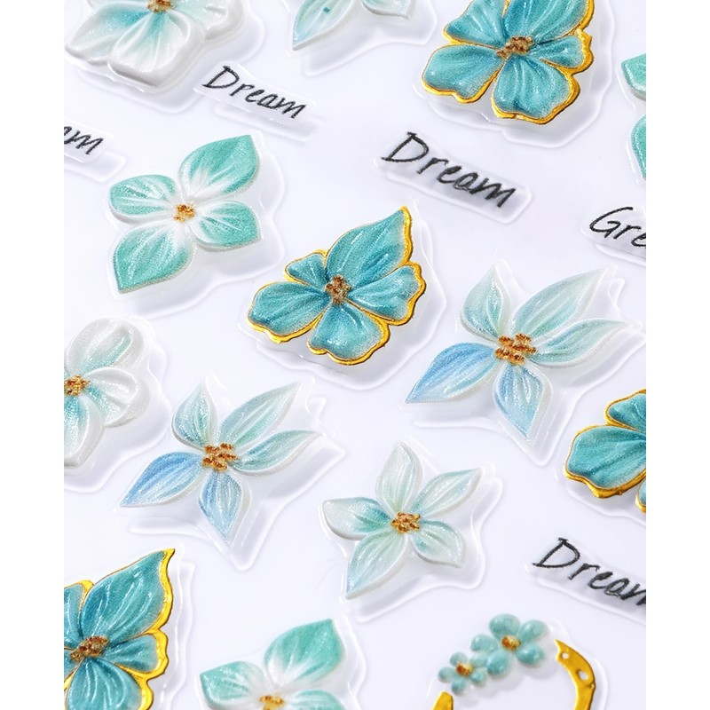 Sea Nail Stickers for Nail Art - 3 Sheets 5D