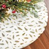 NIBESSER White Christmas Tree Skirt, 48 inches Faux Fur Tree