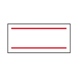 handorabera- uno1 W Standard Label, 10 Rolls Design: Red 2 3-Stripes/Weak Clay