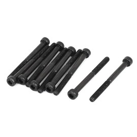 IIVVERR M4 x 0.7mm DIN 912 Alloy Steel Hex Head Key Bolts Socket Cap Screws 10 Pcs (M4 x 0.7mm DIN 912 Acero de aleación de cabeza hexagonal Tornillos de cabeza hueca 10 pcs