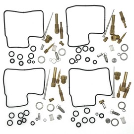 4-Pack Carburetor Rebuild Kits Carb Repair Kit Replacement for Honda Interceptor 700 VF700F Interceptor 750 VFR750F Magna 700 VF700C Sabre 700 VF700S V45 Magna VF750C V45 Sabre VF750S