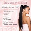 SEGOHAIR Human Hair Claw Clip Ponytail Extension 100% Real Human