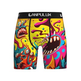 LANPULUX Mens Underwear Men's Boxer Briefs Novelty Boxer Brief Underwear for Boys Birthday Gifts Underwears Shark Mouth,M