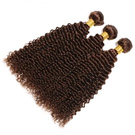 24 26 28 Inch Raivide Hair Color #4 Bundles Dark Brown Kinky Curly Human Hair Bundles Chocolate Brown Bundles Color #4 Curly Bundles Human Hair Dark Brown Bundles