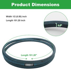 AAAQQ 429636 197253 Lawn Mower Deck Belt for Craftsman Husqvarna Ariens AYP Poulan Murray 429636 197253 532197253 532429636, Mower Belt for John Deere M84136 M87323 1/2" x 101.5"