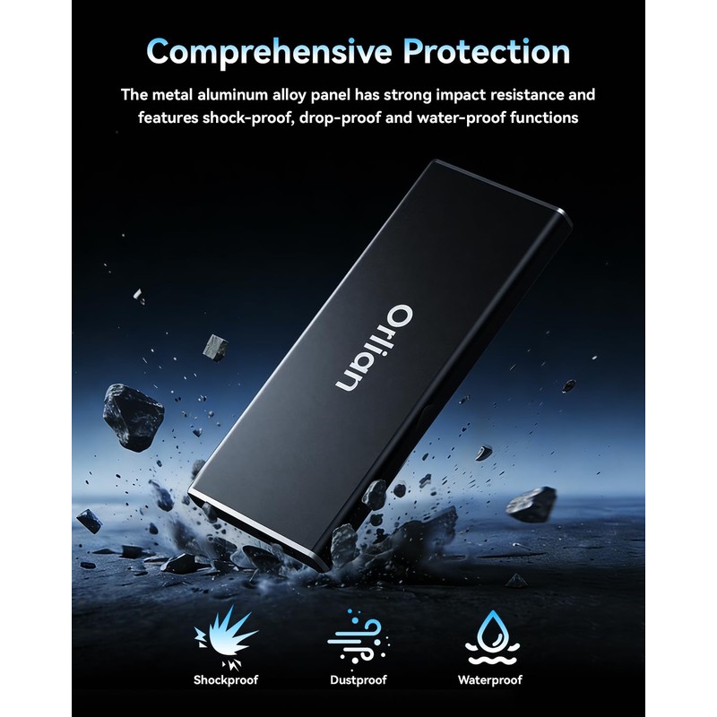 Orlian 500GB External Portable SSD Solid State Drive USB 3.1