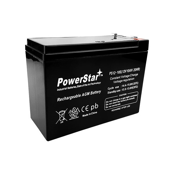 PowerStar 2YR Warranty 12V 10AH Battery Replaces REC10-12 ES10-12S PSH-12100F2 UB12100-S