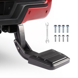 Upgraded Heavy-Duty Aluminum Truck Bed Steps Compatible with Toyota Tacoma 2024 2025 2026, Solid One-Piece Construction Tailgate Step, 350 LBS Rear Bed Steps Replace PT392-35920