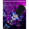 Wireless Microphone, One-Touch Mute & Dynamic RGB Lighting, Professional-Grade Dual