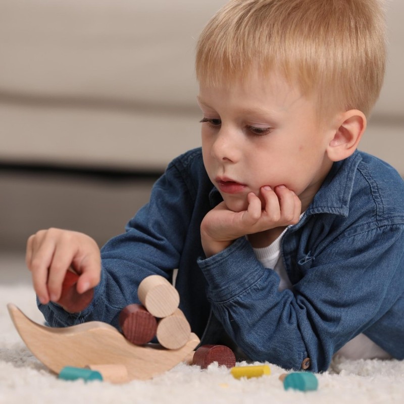 Igroteco® Moon Balancer | 16 Pieces Wooden Educational Wooden Toy