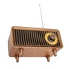 Mini Wooden FM Stereo Sound Radio Vintage Imitation Wood Grain