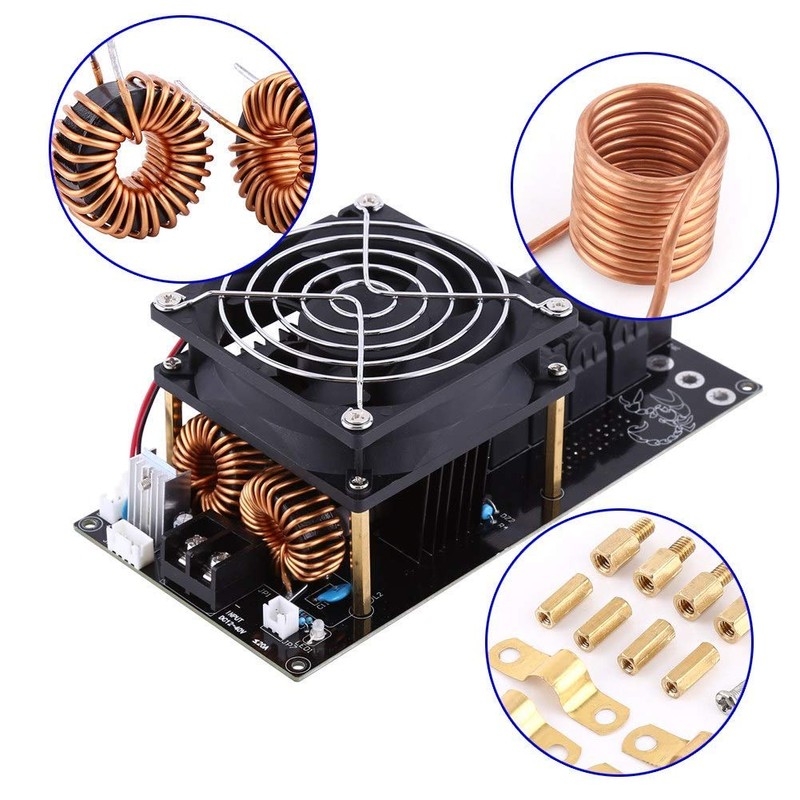 Akozon DC12-36V 20A 1000W ZVS Induction Heating Module Heater with