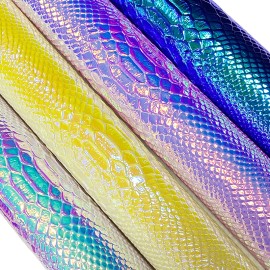Wholesale Fancy Snake-patterned High Quality Artificial Leather for Making Handbags, Shoes and BagsColor: 631-8
