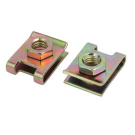 20pcs Spring Steel Speed Fastener U Nut Clip (Brass Tone) for M6 Screw – Back Box Repair Clips