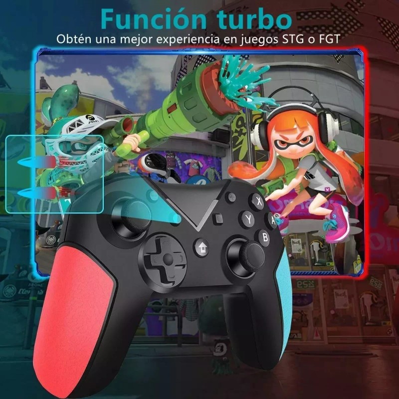 Monbelle Control joystick inalámbrico Monbelle Gamepad02 Bluetooth negro y rojo