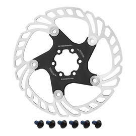 YINETTECH 180mm Bike Disc Brake Rotor with 6Pcs Screws Replacement Compatible with Shimano Compatible with Tektro Enhanced Bike Brake Disc