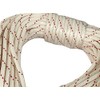 Yacht Braid Premium Polyester Rope 3/8 inch, White/Red (150 feet)