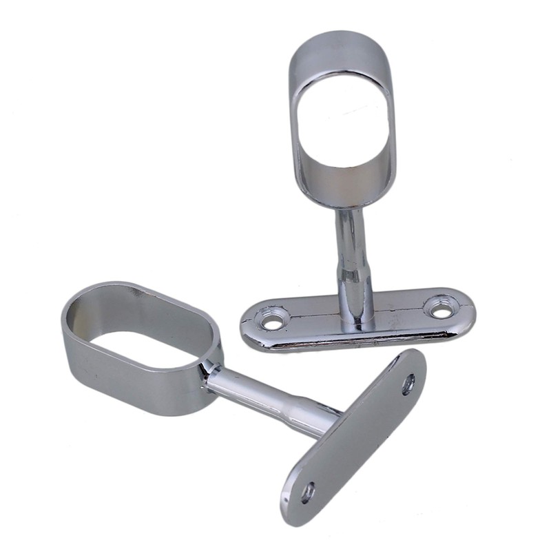 BQLZR 16mm Silver Zinc Alloy Chrome Plated Oval Wardrobe Closet