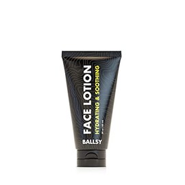 Ballsy Loción facial para hombre con colágeno vegetal, cafeína, aceite de coco y más, loción hidratante para reducir la sequedad, signos de envejecimiento, arrugas, libre de crueldad, sin parabenos