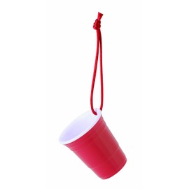 Red Cup Living Miniature Beverage Cup Christmas Ornament for Friends and Family in Tiny Classic Plastic Beer Cup Style - Set of 1 - Small Kitchen Ornaments for Christmas Tree Decor with Nylon Cord