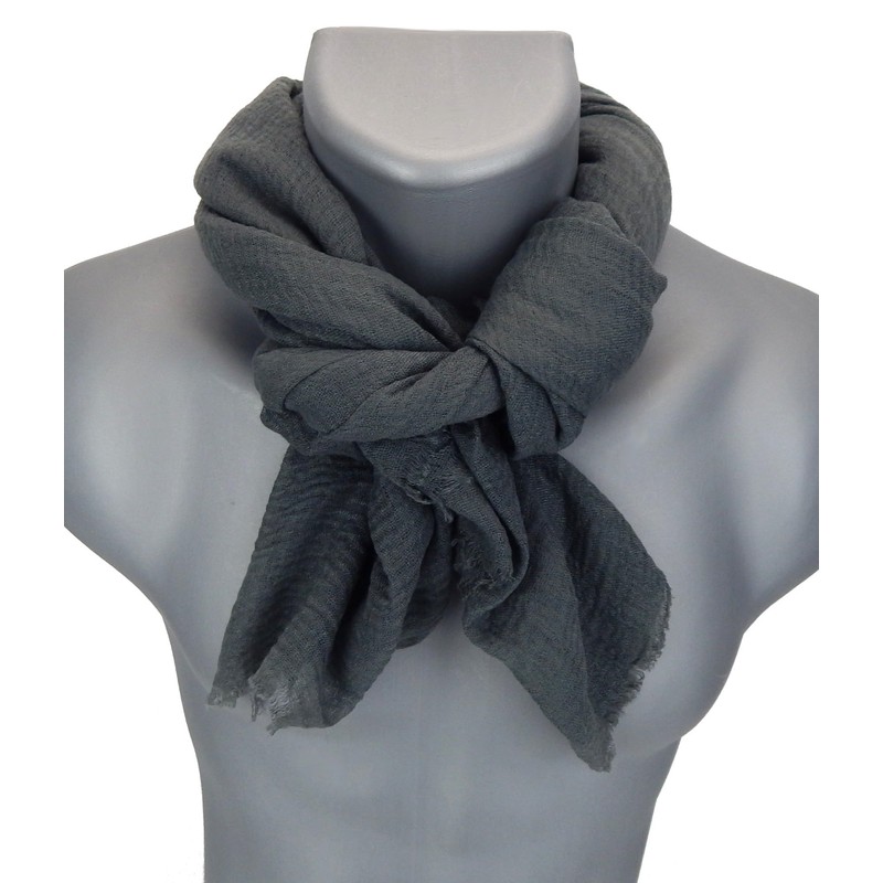 Ella Jonte Mens Scarf Lightweight Soft Scarf Plain, gray