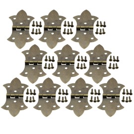 MTQY 10pcs Vintage Butterfly Hinges 2.24"x1.22" Antique Bronze Decorative Cabinet Hinges with Mounting Screws for Wooden Jewelry Box Door Cabinet Bin Wardrobe Furniture