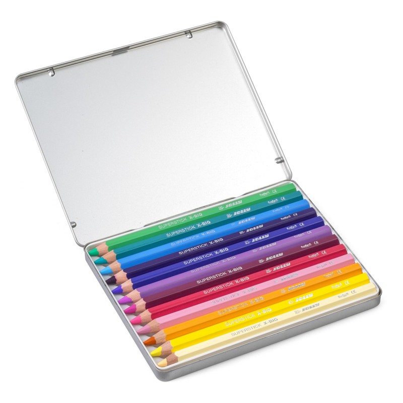 JOLLY X-BIG Candy Colours 12 Colours Extra Thick and Shatterproof