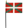 Basque - 4 in x 6 in World Stick Flag