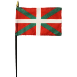 Basque - 4 in x 6 in World Stick Flag