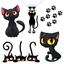 XP Design Cat Cat Cat Car Sticker Decal Sticker for Collision Attack Prevention (Cutie Cat Set)