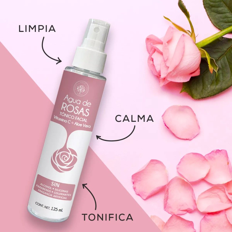 Árbora Agua De Rosas + Desmaquillante Bifásico 3 En 1