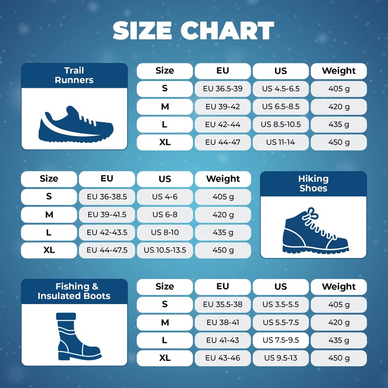 Yatta Life City Spikes Ice Snow Grips - Non-Slip Rubber