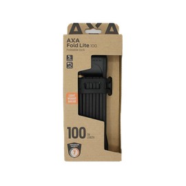 AXA Fold Lite 100 - Folding Bicycle Lock - Length 100 cm - Security Level 7 - Lightweight Bicycle Lock - With 2 Keys - Includes Bracket, Black