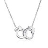 MiiFort Handcuff Pendant Necklaces for Women Sisters Officer Police Mother