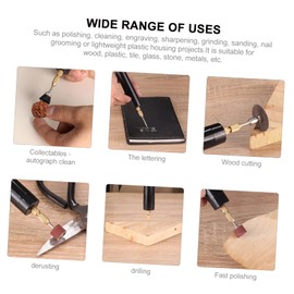 Gadpiparty 15 Pcs Mini Electric Drill Kit USB Handheld Rotary Tool for Tile Engraving Ergonomic Design with Multiple Accessories for DIY Projects