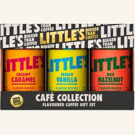 Little's Flavoured Instant Coffee Gift Set, 3 Pack (50g x 3) - Flavours: French Vanilla, Rich Hazelnut, Creamy Caramel - Vegan Friendly, Low Calories, No Added Sugar