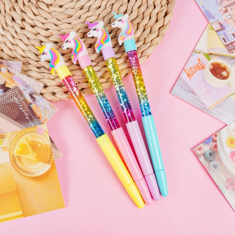 OFFCUP Quicksand Pens, Pack of 4 Shiny Gel Ink Pen,